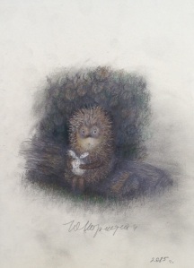 Hedgehog on a log_byNorstein